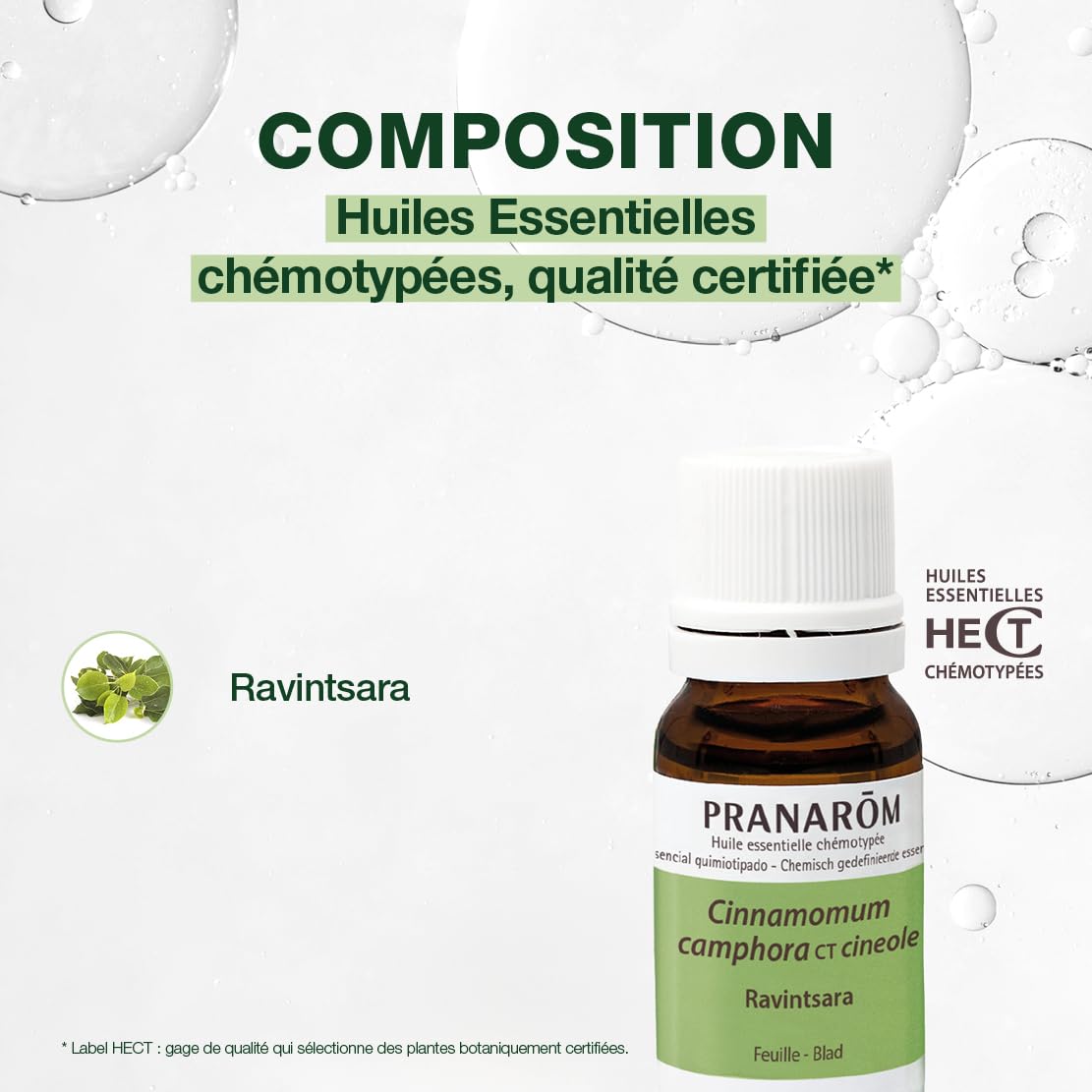 PRANARÔM - Ravintsara - Chemotyped Essential Oil - Breathing Comfort & Natural Defences - 100% Pure & Natural - HECT - 10ml