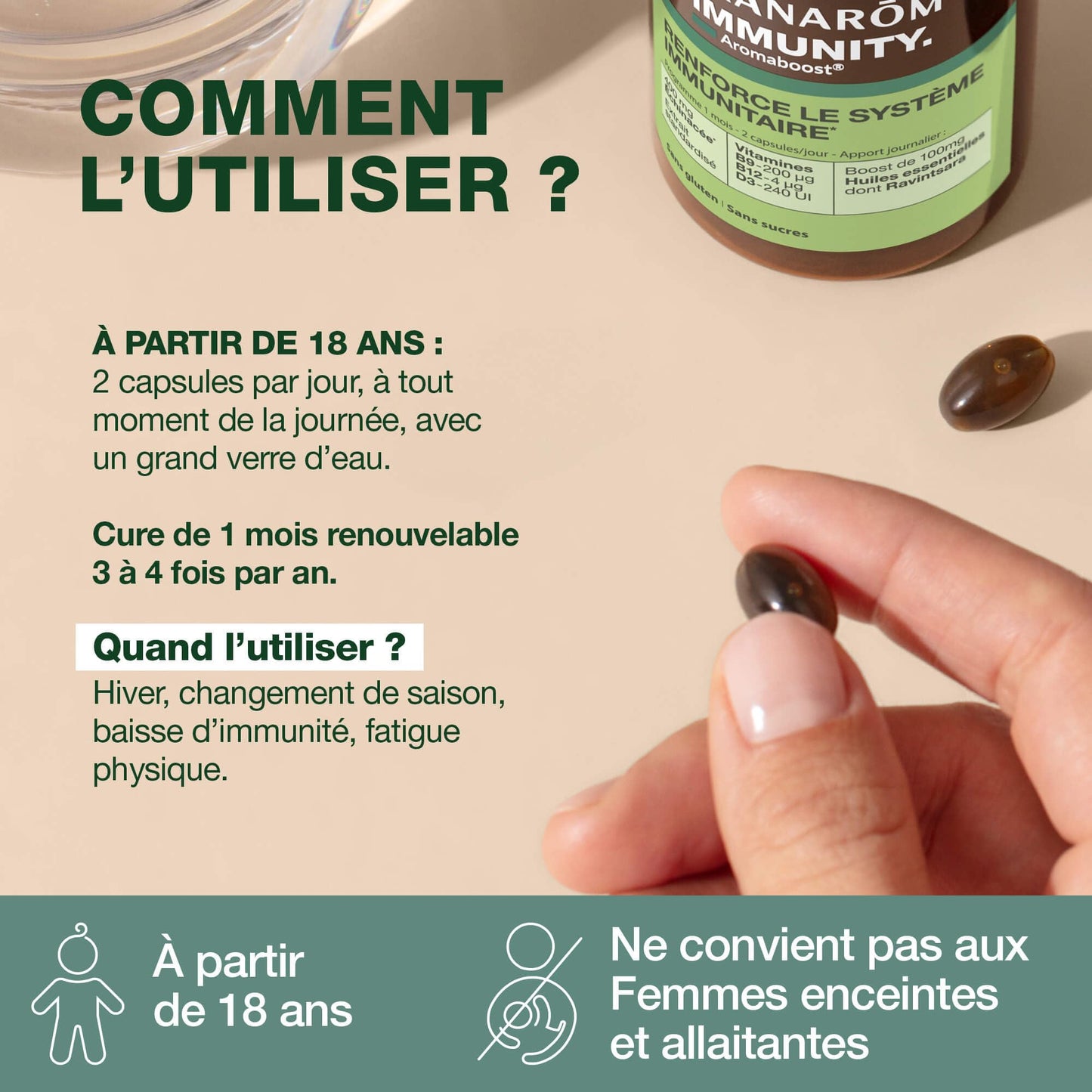 Pranarôm - Aromaboost Sleep - Sleep Supplement - Fast Sleep, Quality Sleep - Valerian - Vitamins B3 B6 D3 - Noble Chamomile Essential Oil - 60 Capsules