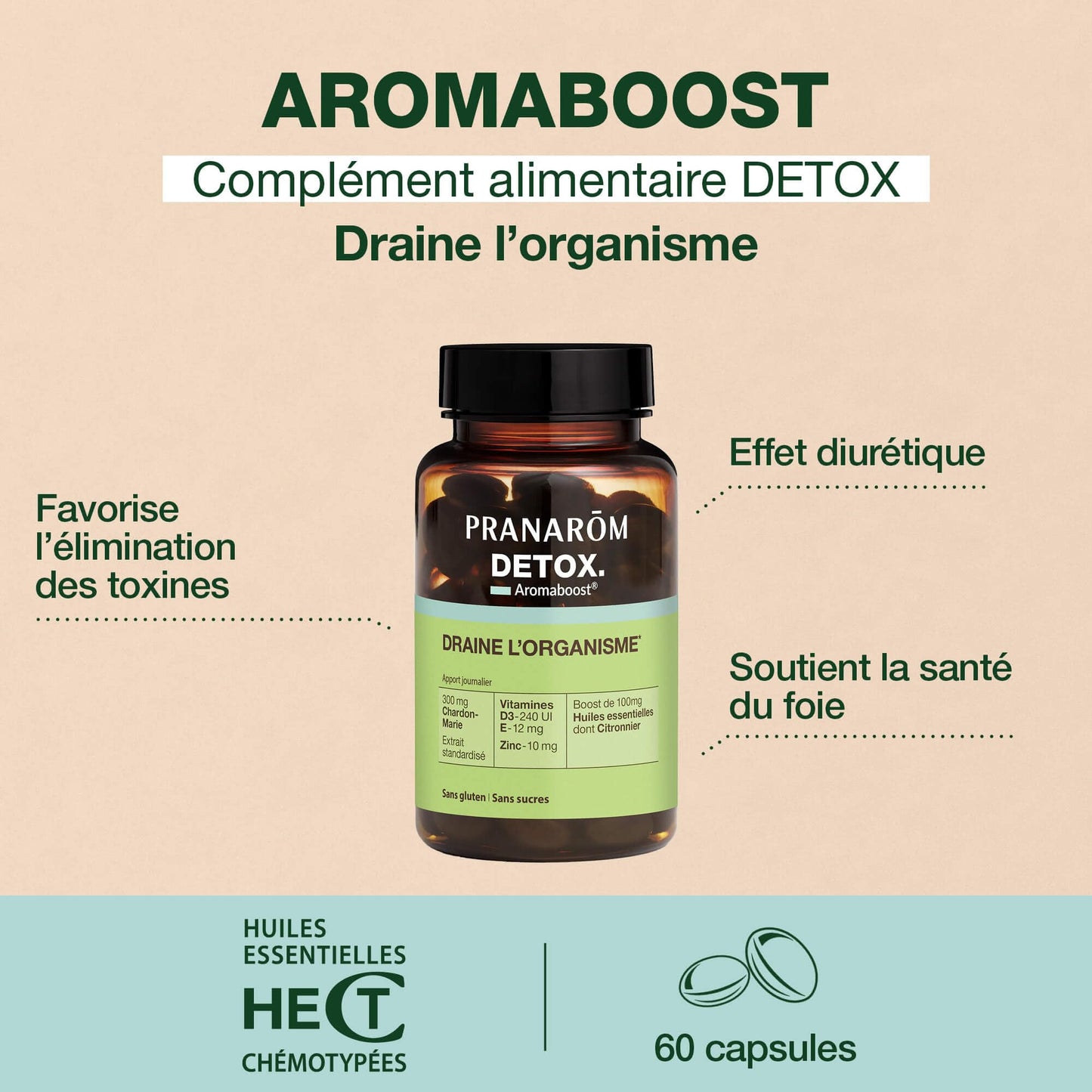 Pranarôm - Aromaboost Sleep - Sleep Supplement - Fast Sleep, Quality Sleep - Valerian - Vitamins B3 B6 D3 - Noble Chamomile Essential Oil - 60 Capsules